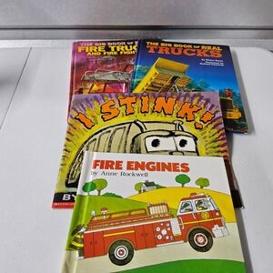 Fire Trucks Books Lot‎ Kids Fire Engines I Stink! Real Trucks Firefighting